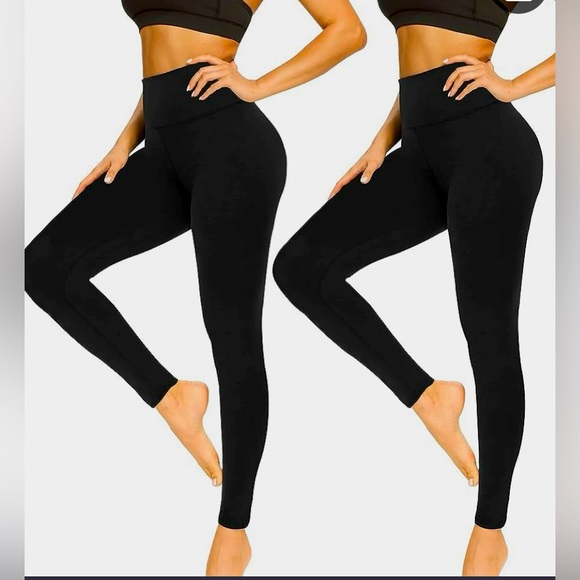 NWOT Fullsoft-Soft Leggings High Waisted No See Through Yoga Pants (2 Pack) - Picture 1 of 12